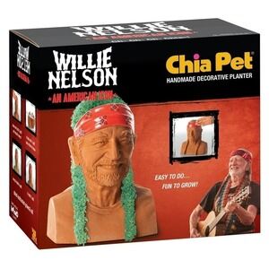 Chia Pet Willie Nelson Decorative Pottery Terracotta Planter